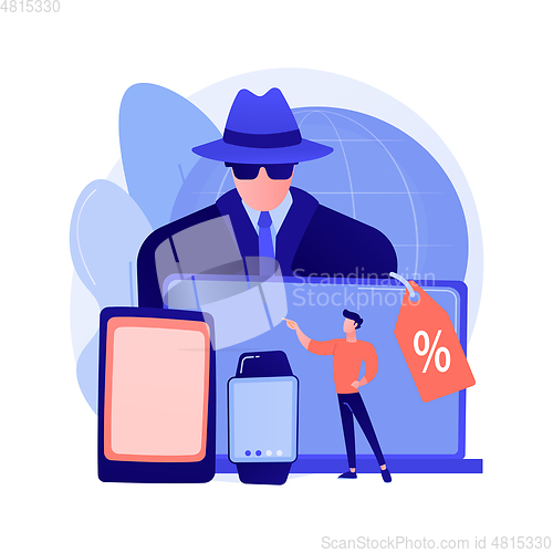 Image of Gray market abstract concept vector illustration.