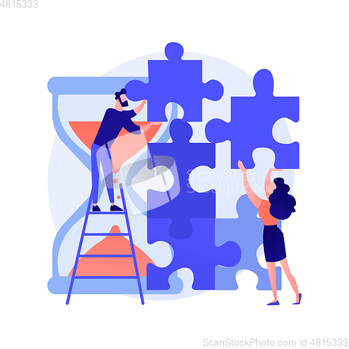 Image of Project delivery abstract concept vector illustration.