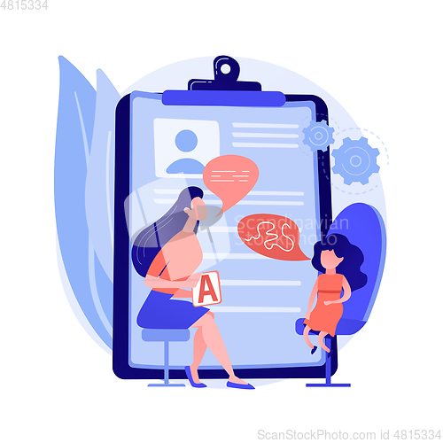Image of Speech therapy abstract concept vector illustration.