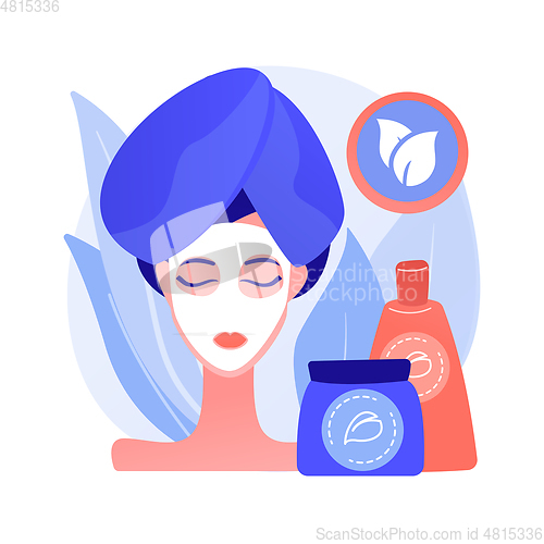 Image of Organic cosmetics abstract concept vector illustration.