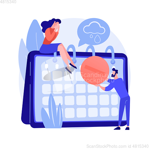 Image of Seasonal affective disorder treatment abstract concept vector illustration.