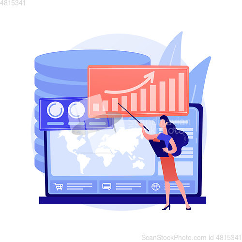 Image of Dashboard service abstract concept vector illustration.