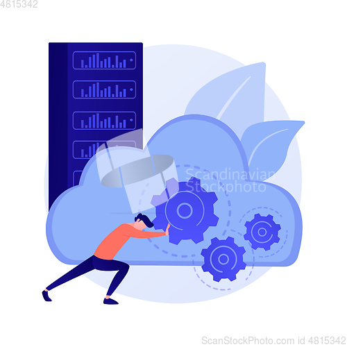 Image of Big data engineering abstract concept vector illustration.