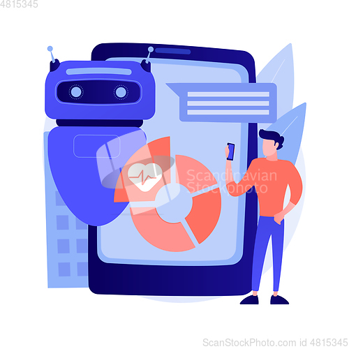 Image of Digital wellbeing abstract concept vector illustration.