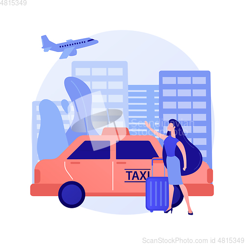 Image of Taxi transfer abstract concept vector illustration.