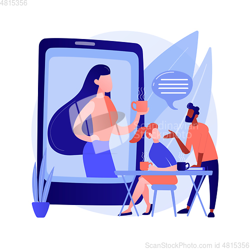 Image of Stay connected to people abstract concept vector illustration.