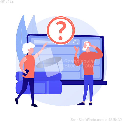 Image of Low-technical communication abstract concept vector illustration.