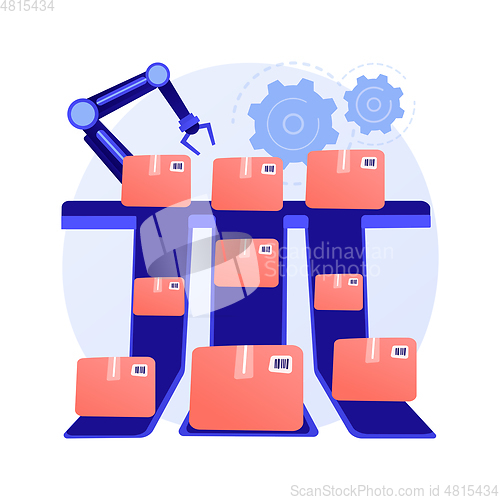 Image of Sortation systems abstract concept vector illustration.