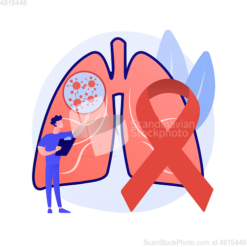 Image of Lung cancer abstract concept vector illustration.