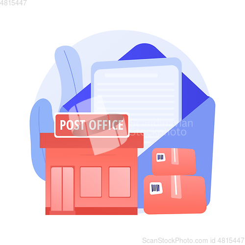 Image of Post office abstract concept vector illustration.