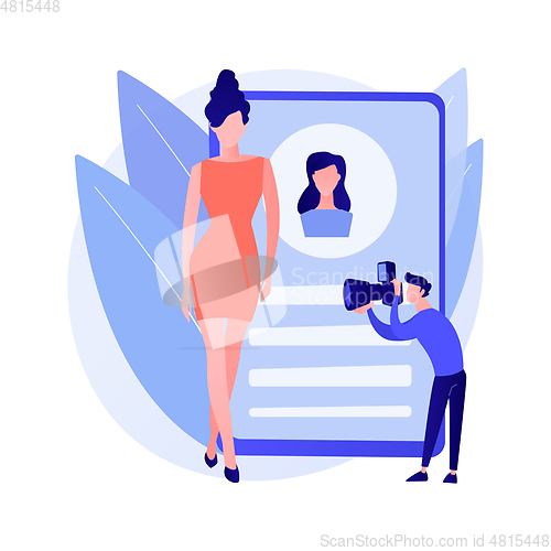 Image of Modeling agency abstract concept vector illustration.