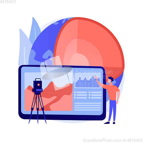 Image of Geophysics abstract concept vector illustration.