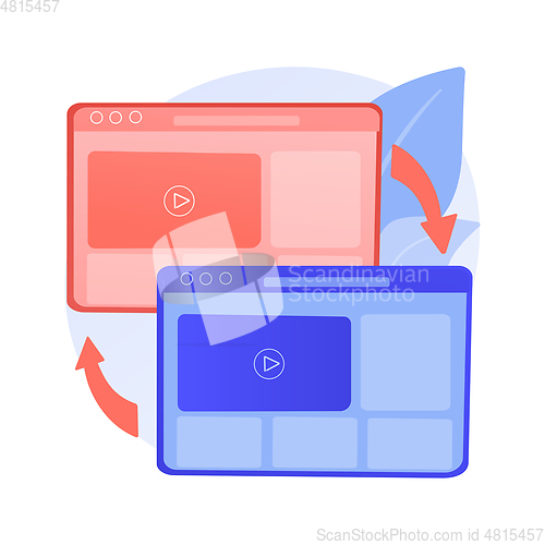 Image of Cross-browser compatibility abstract concept vector illustration.