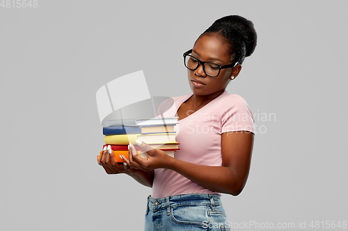 Image of african american woman with books