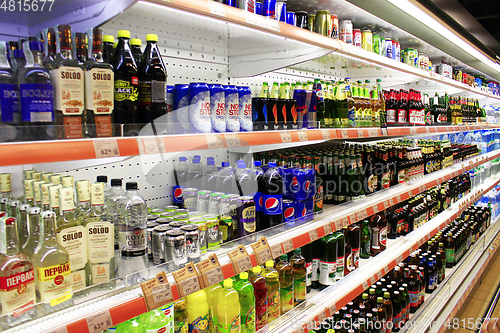 Image of store of beers and soft drinks with wide assortment