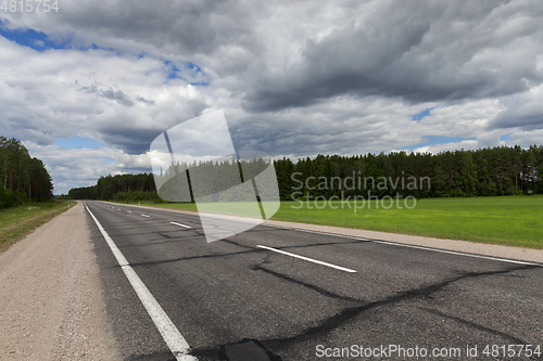 Image of rural road in asphalt