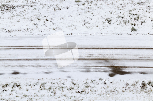 Image of Snowy winter road