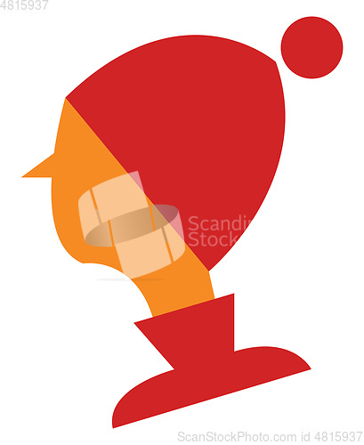 Image of Young boy in winter clothes vector or color illustration