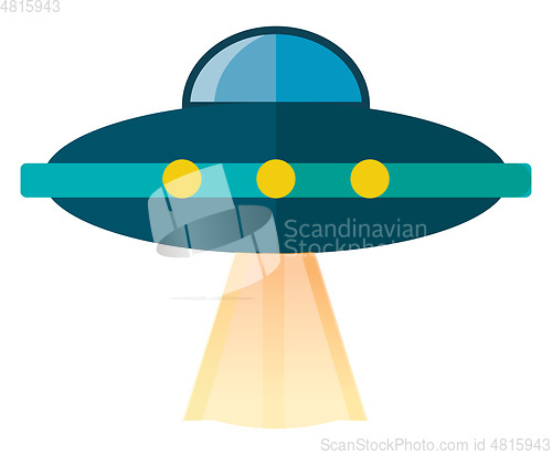 Image of Clipart of an UFO vector or color illustration