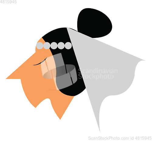 Image of A wedding girl vector or color illustration