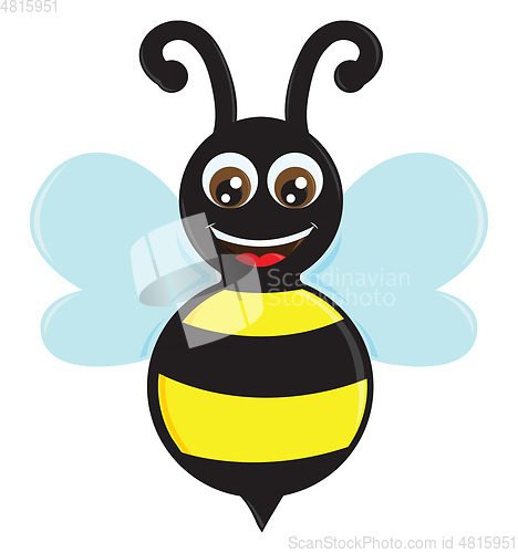 Image of The happy bee vector or color illustration