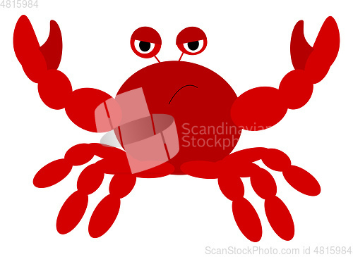 Image of Crab vector color illustration.
