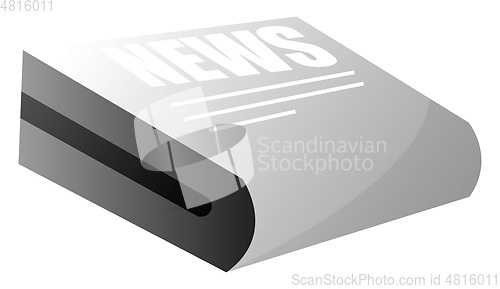 Image of Folded news papers simple modern vector illustration on a white 