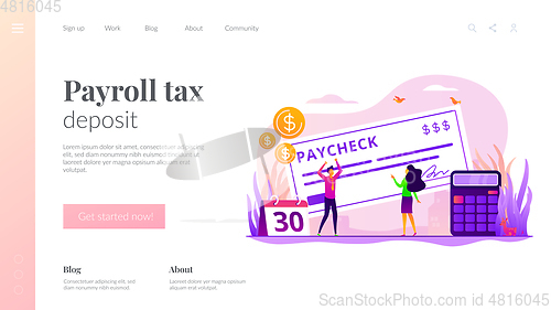 Image of Paycheck landing page template