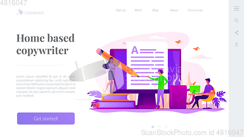 Image of Copywriting landing page template