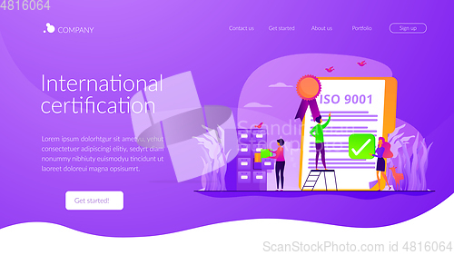 Image of Standard for quality control landing page template