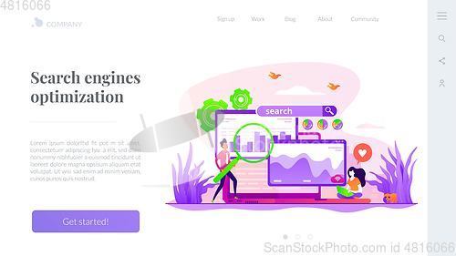 Image of SEO optimization landing page template