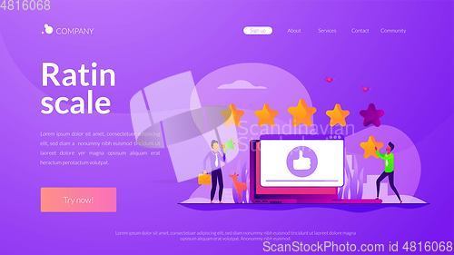 Image of Rating landing page template