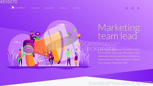 Image of Marketing team landing page template