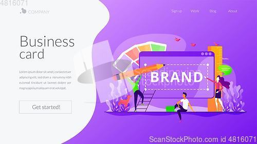 Image of Brand identity landing page template