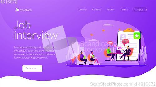 Image of Job interview landing page template