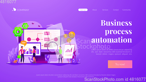 Image of Business process automation landing page template