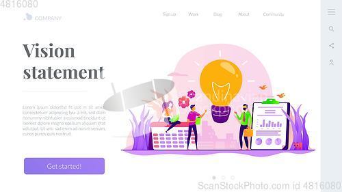 Image of Vision statement landing page template