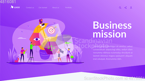 Image of Vision statement landing page template