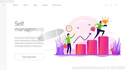 Image of Self management landing page template