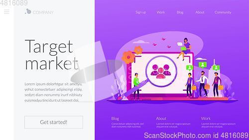 Image of Target audience landing page template