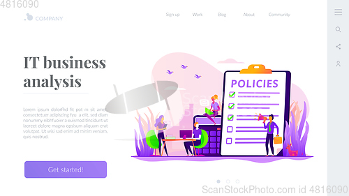 Image of Business rule landing page template
