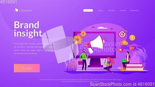 Image of Digital marketing strategy landing page template