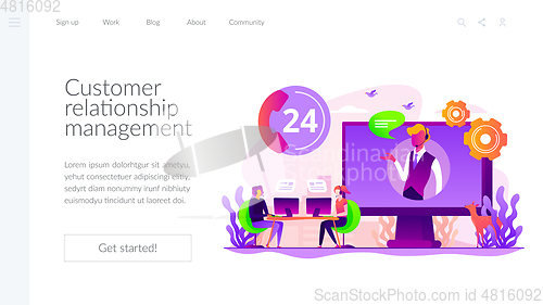 Image of Contact center landing page template