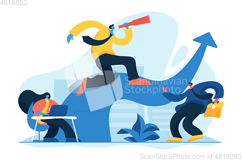 Image of Leadership concept vector illustration.