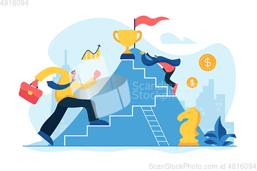 Image of Career growth concept vector illustration.