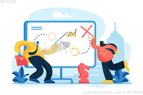 Image of Business strategy concept vector illustration.
