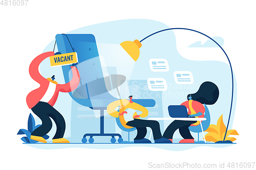 Image of Recruitment agency concept vector illustration.