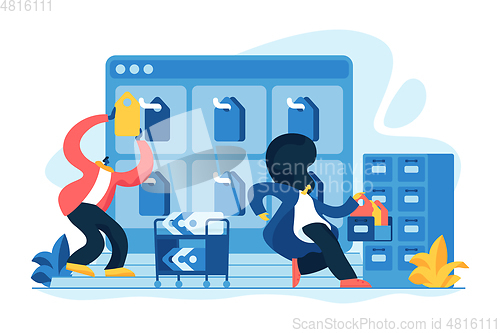 Image of Tag management concept vector illustration.