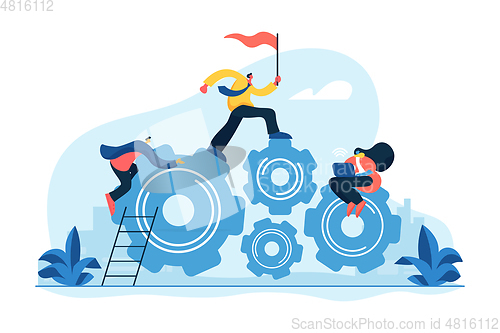 Image of Dedicated team concept vector illustration