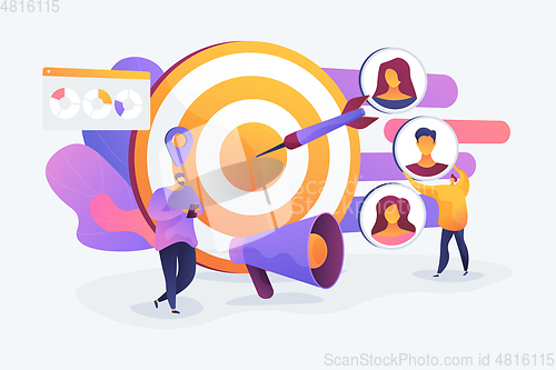 Image of Target audience concept vector illustration